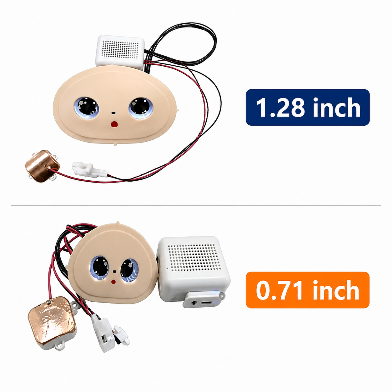 AI interaction face module for a smart plush product