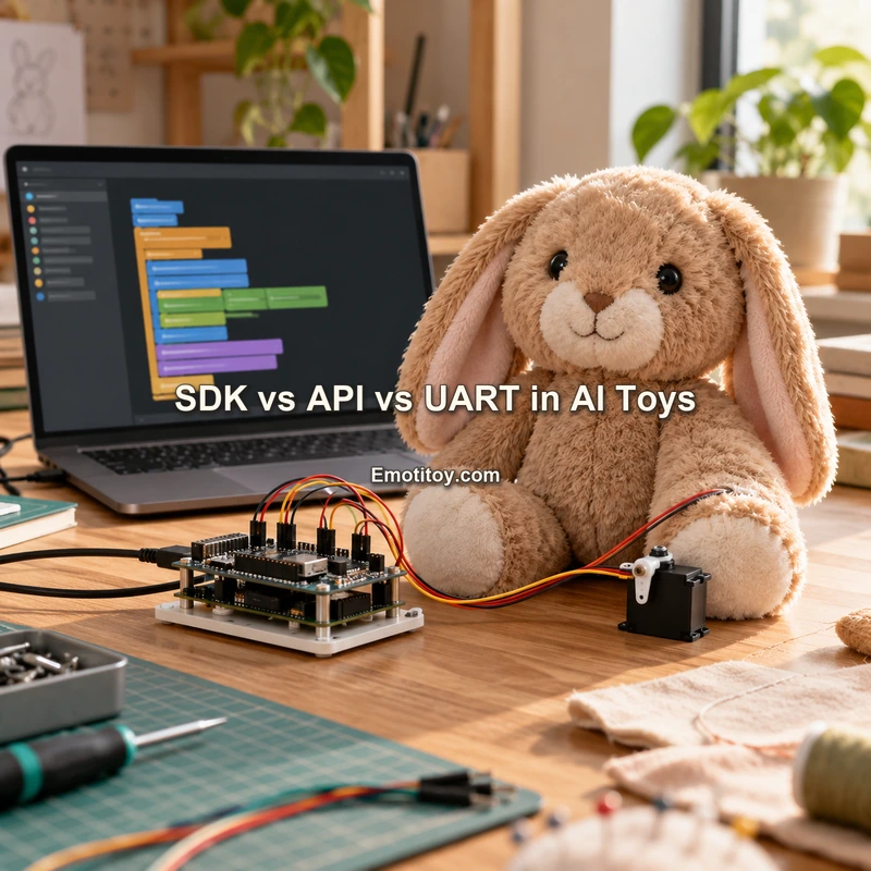 EmotiToy AI module hardware for SDK, API and UART integration in AI toys